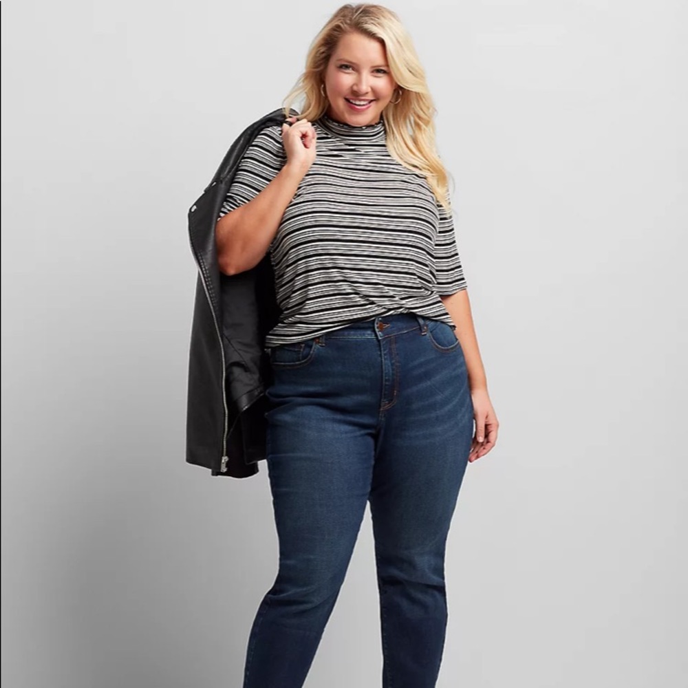 Lane Bryant dark wash mid-rise Skinny 16